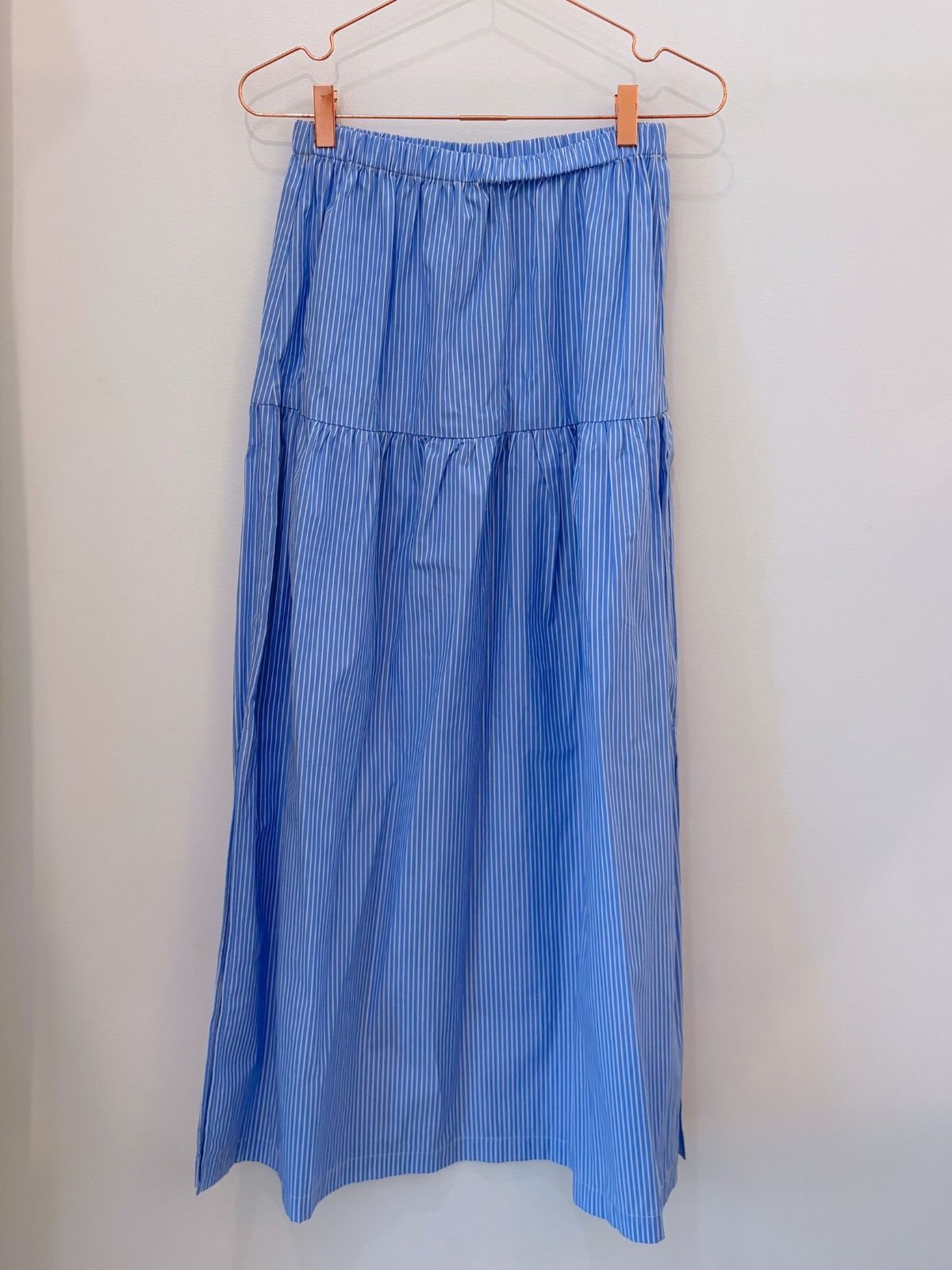 Sample Sale Millie Skirt/Dress in Blue Stripe Poplin - Whimsy & Row