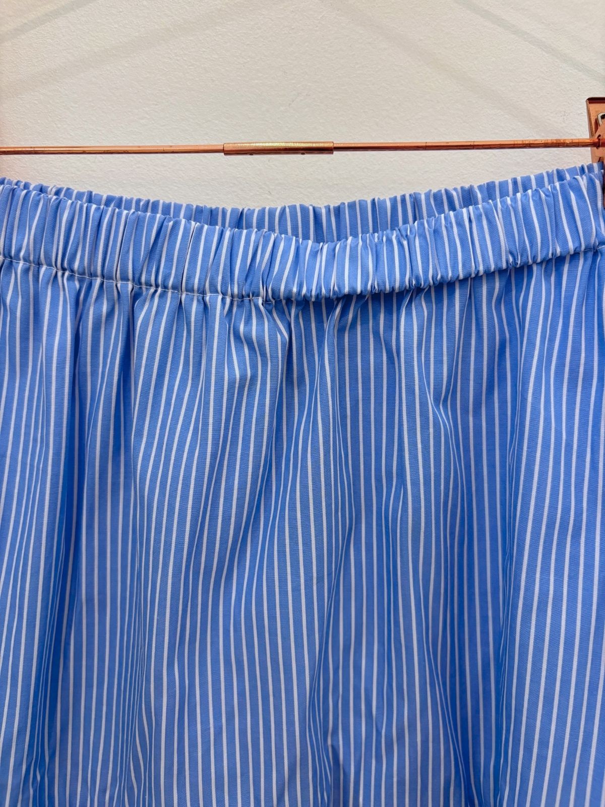 Sample Sale Millie Skirt/Dress in Blue Stripe Poplin - Whimsy & Row