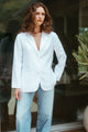Parker Blazer in White Linen