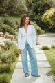 Parker Blazer in White Linen
