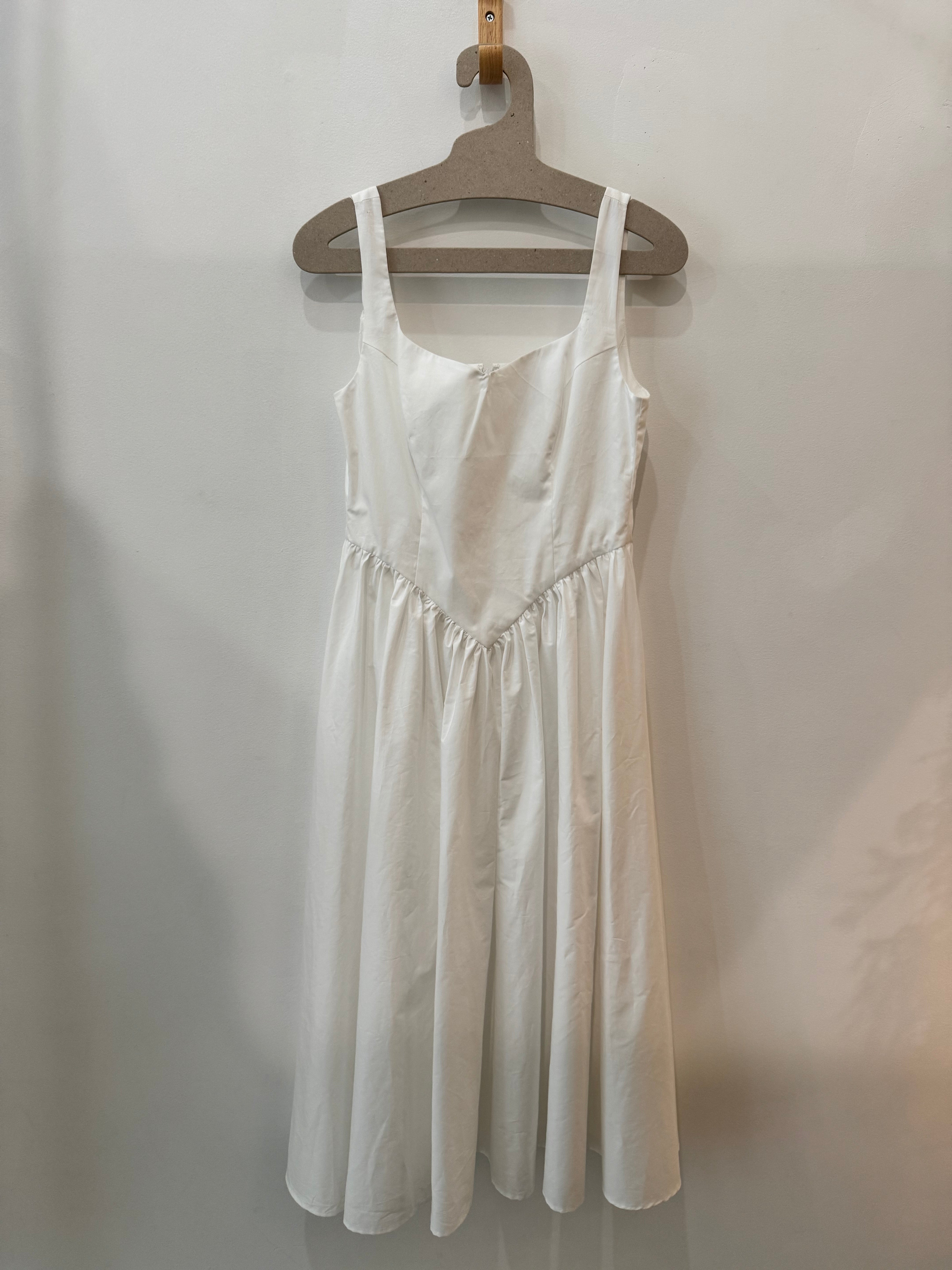 Sample Sale Iris Dress in White Poplin - Whimsy & Row