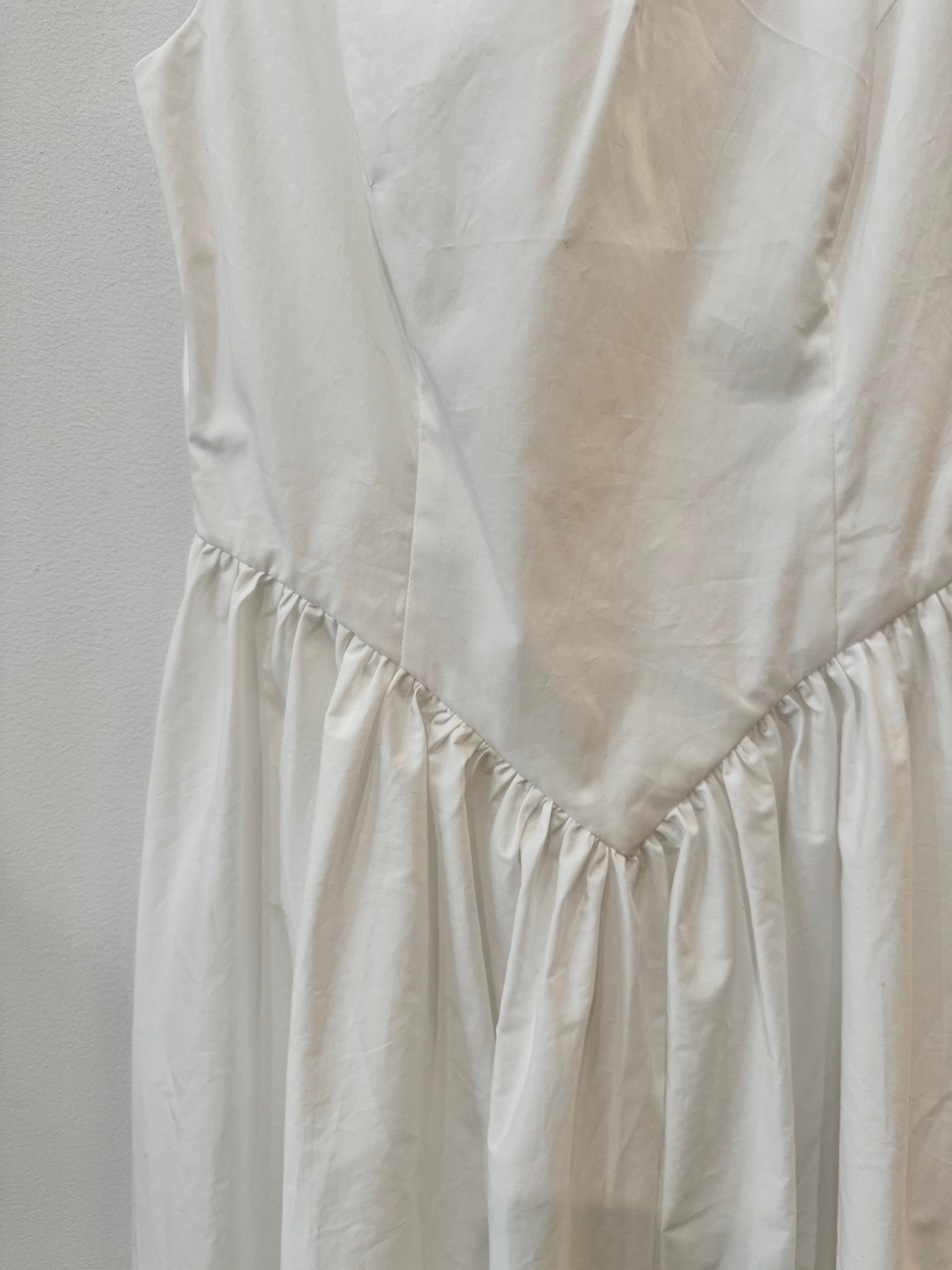 Sample Sale Iris Dress in White Poplin - Whimsy & Row