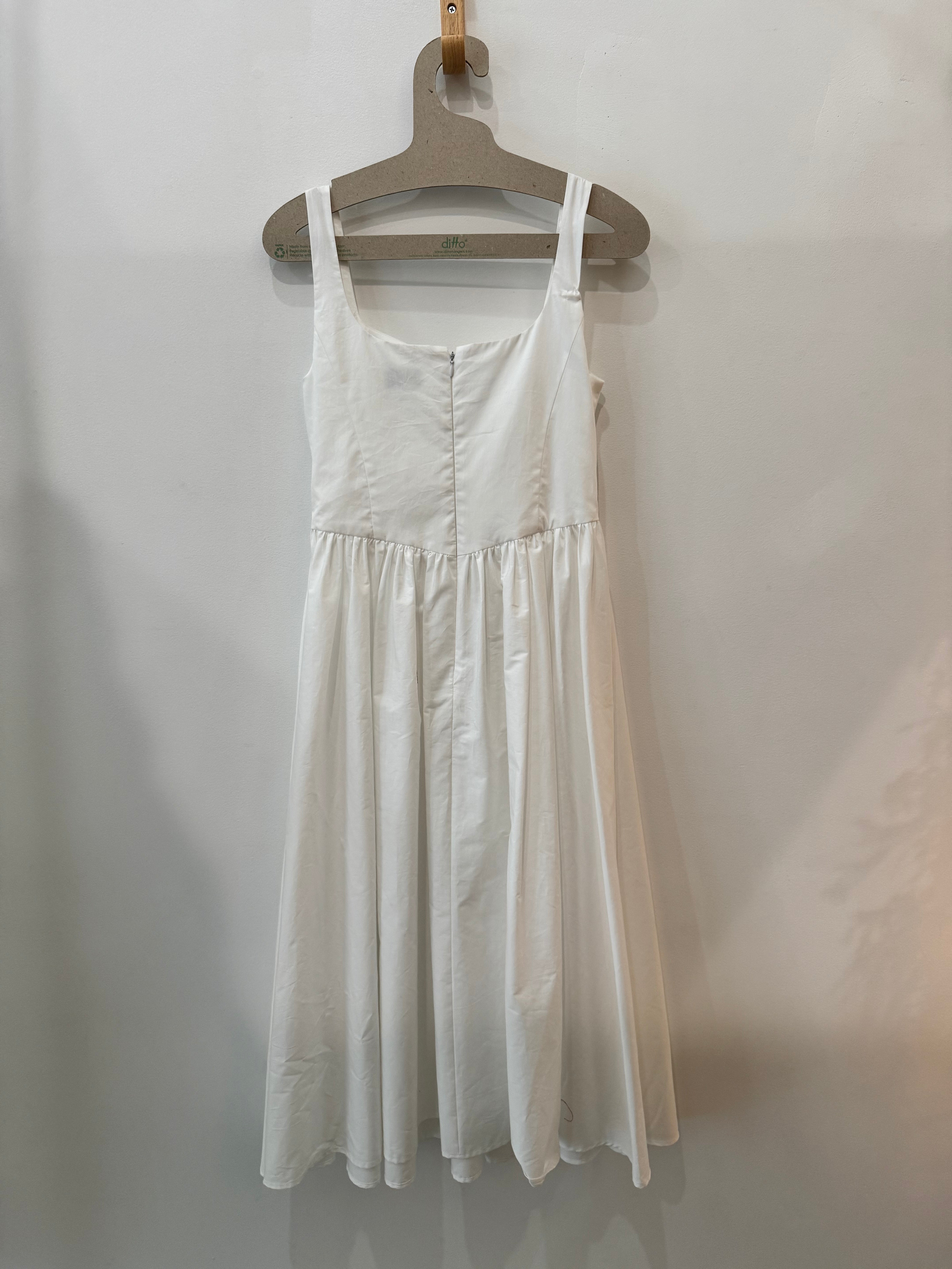 Sample Sale Iris Dress in White Poplin - Whimsy & Row