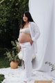 Kira Pant in White Linen