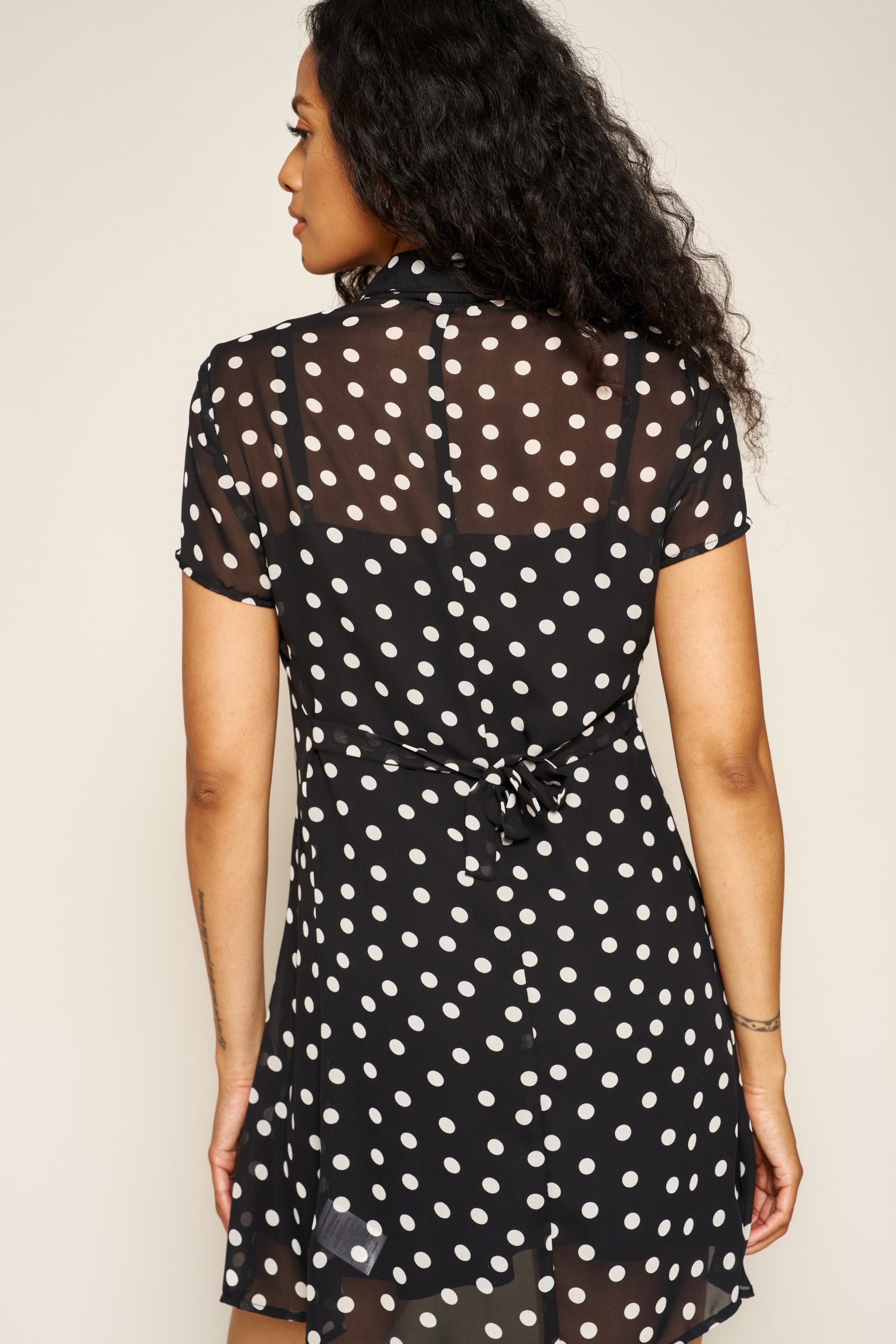 Ronnie Dress in Black Polka Dots - Whimsy & Row