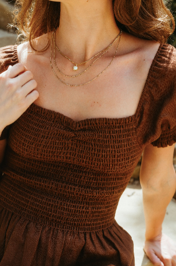 Sample Sale Harper Dress in Chocolate Linen - Whimsy & Row