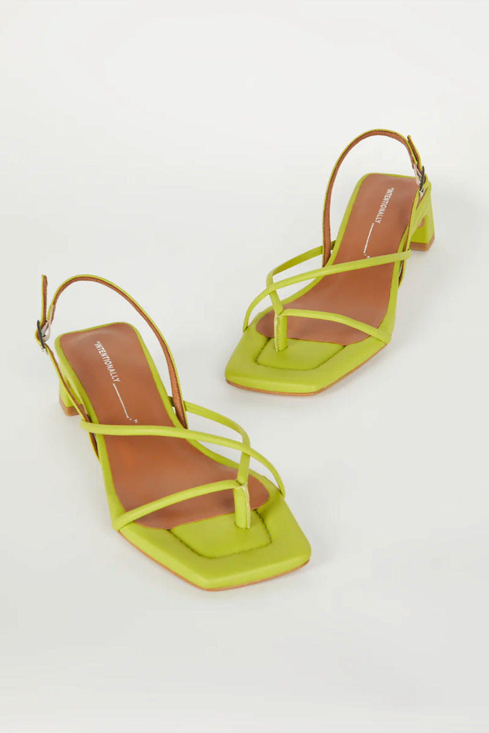 Intentionally Blank Fifi Heel in Neon Citrus - Whimsy & Row