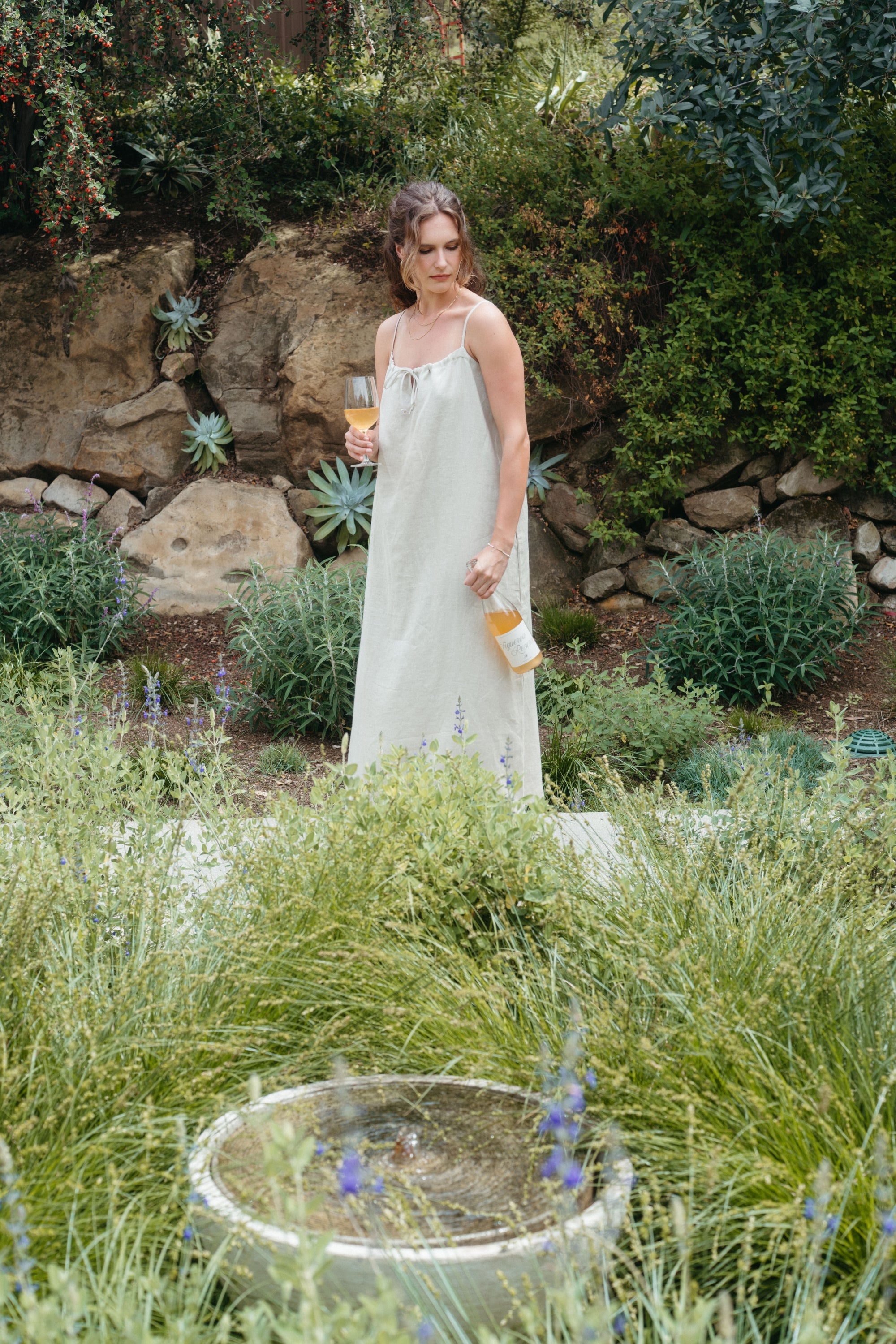 Soliel Dress in Oatmeal Linen - Whimsy & Row