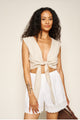Valentina Top in Oatmeal Linen