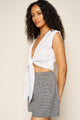 Valentina Top in White Linen
