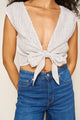 Valentina Top in Stripe Linen