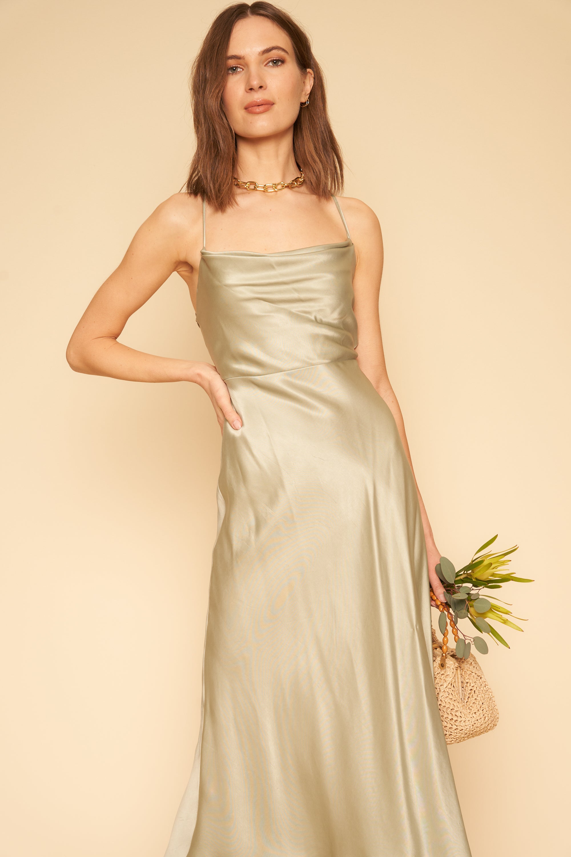 Sample Sale Camille Dress in Sage - Whimsy & Row
