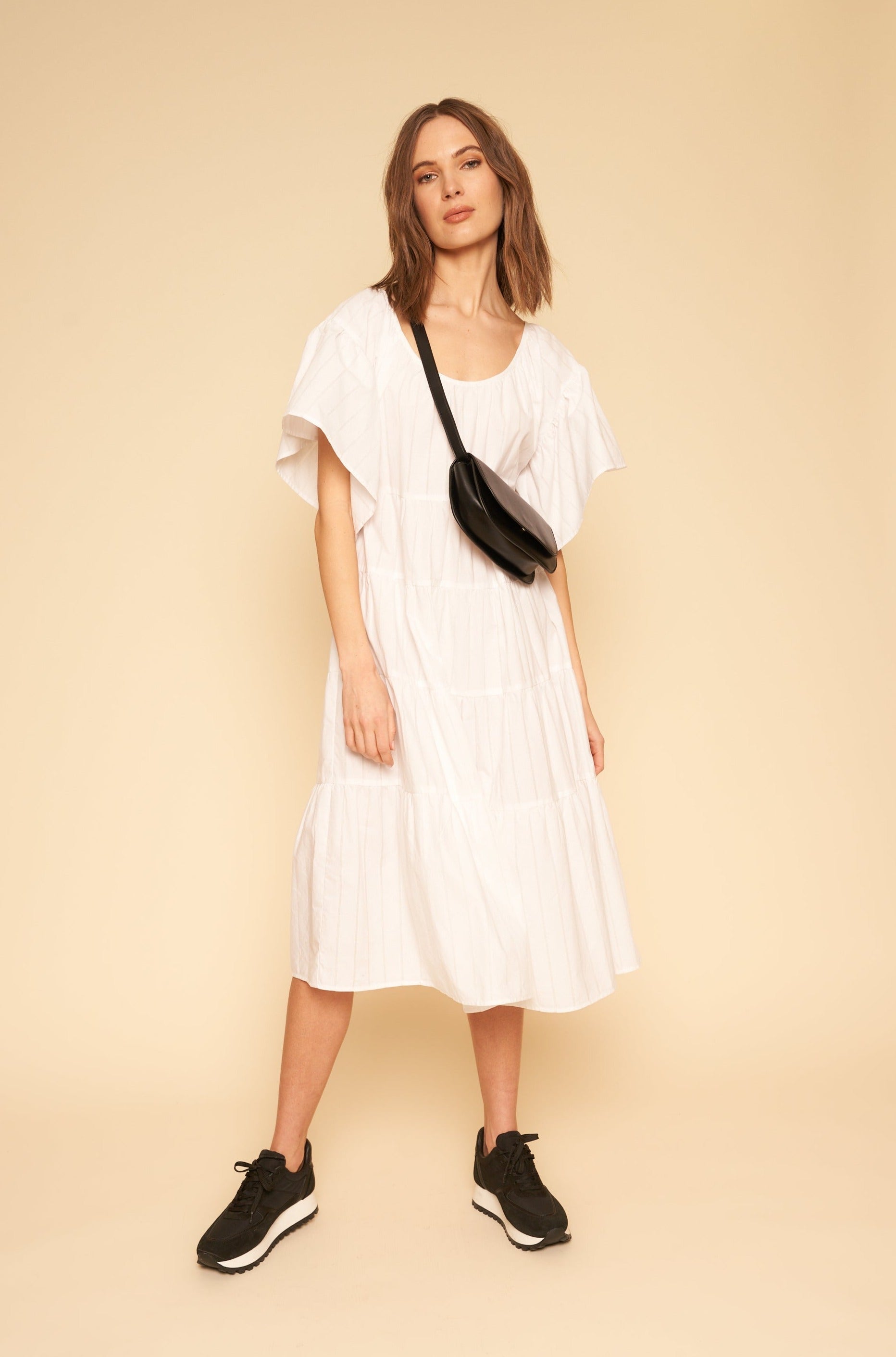 Sample Sale Rachel Dress in White Linen - Whimsy & Row