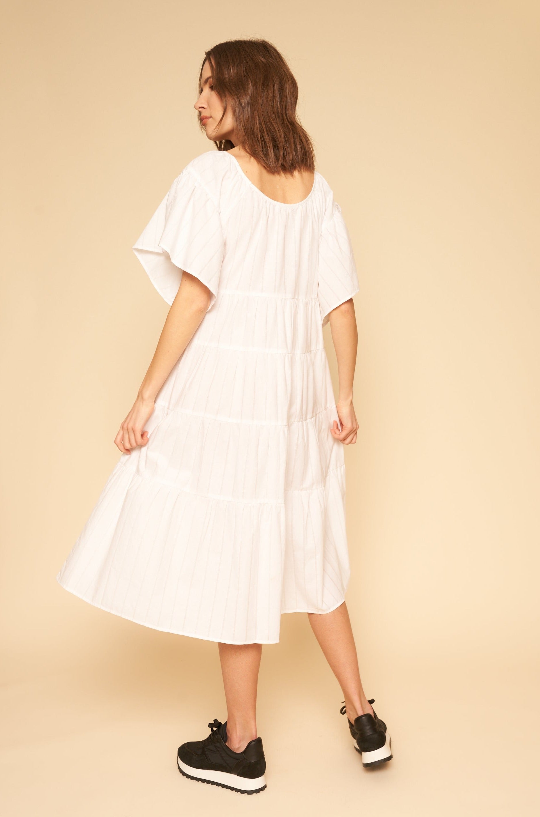 Sample Sale Rachel Dress in White Linen - Whimsy & Row
