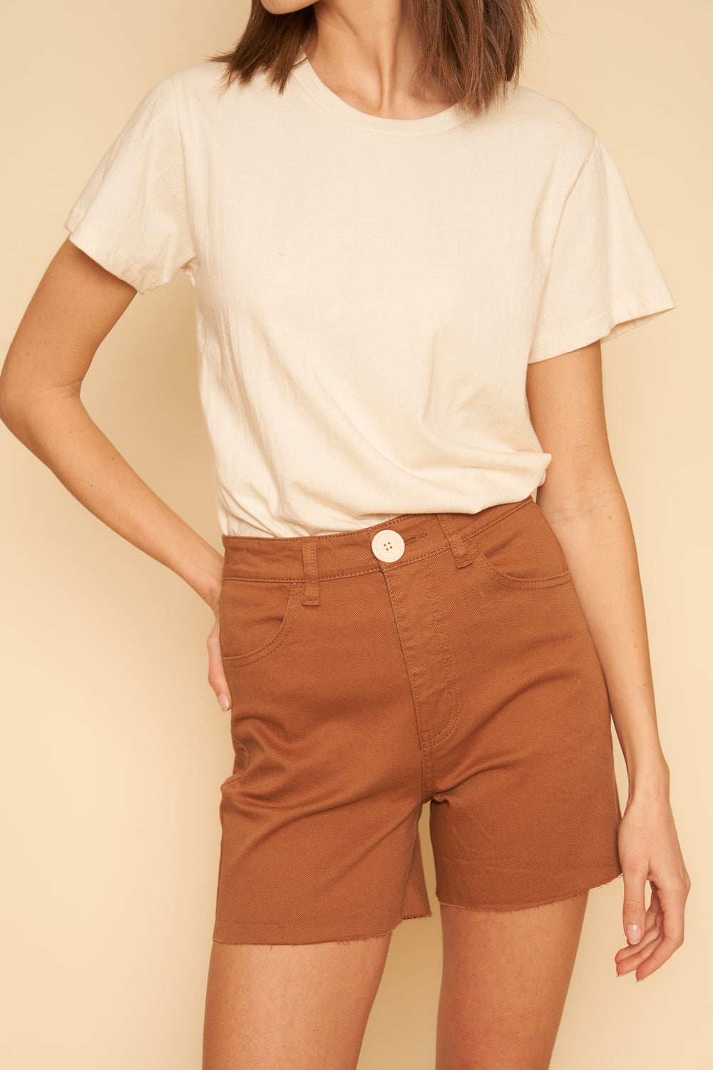 Reese T-Shirt in Natural - Whimsy & Row