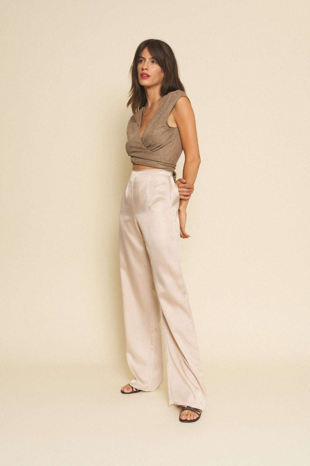 Sample Sale Eli Pant in Champagne - Whimsy & Row