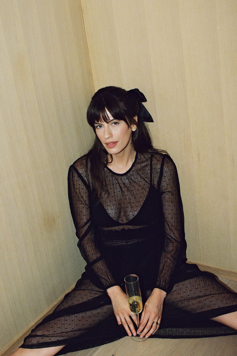 Greta Dress in Black Sheer Polka Dot Whimsy & Row ~ Sustainable Clothing & Lifestyle Brand Greta Dress in Black Sheer Polka Dot Whimsy & Row ~ Sustainable Clothing & Lifestyle Brand