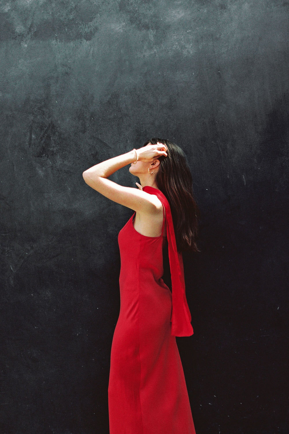 Bonnie Dress in Silky Red - Whimsy & Row