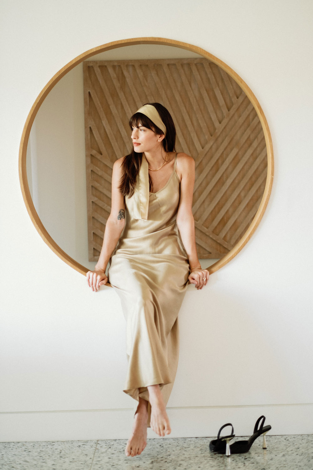 Bonnie Dress in Gold - Whimsy & Row