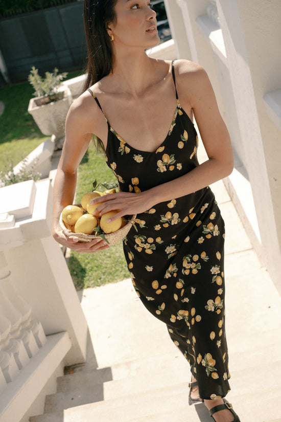 Freya Slip Dress in Lemons - Whimsy & Row