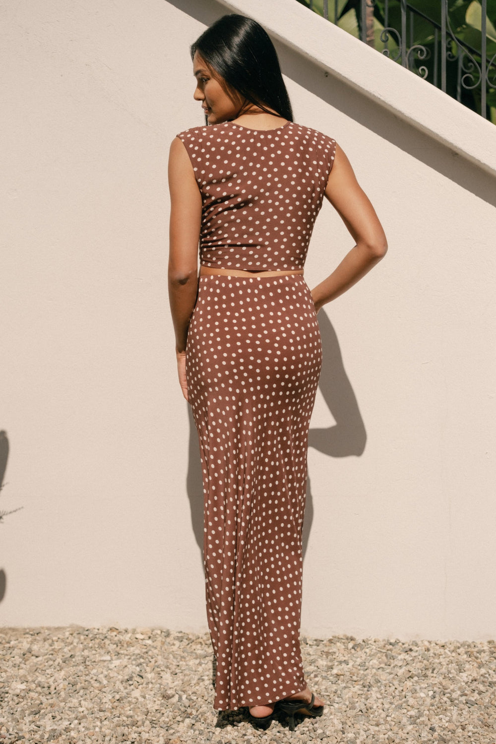 Marni Skirt in Brown Polka Dots - Whimsy & Row