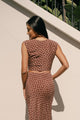 Valentina Top in Brown Polka Dots