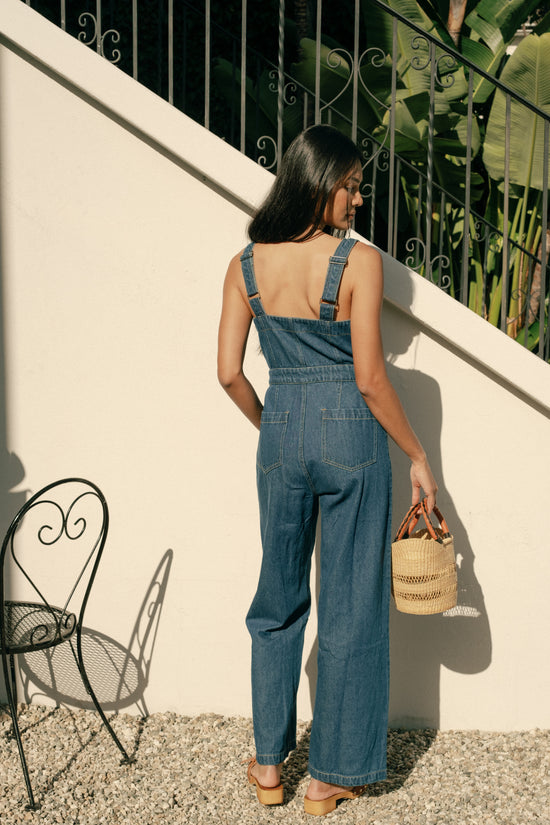 Grace Jumpsuit in Dark Denim - Whimsy & Row