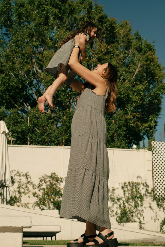 Catherine Dress in Black Gingham - Whimsy & Row