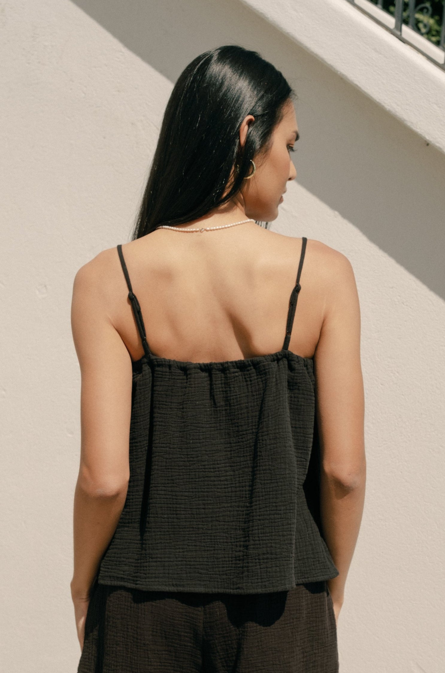 Sofia Top in Black Gauze