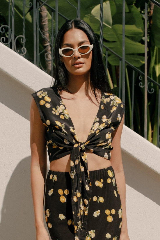 Sample Sale Valentina Top in Lemons - Whimsy & Row