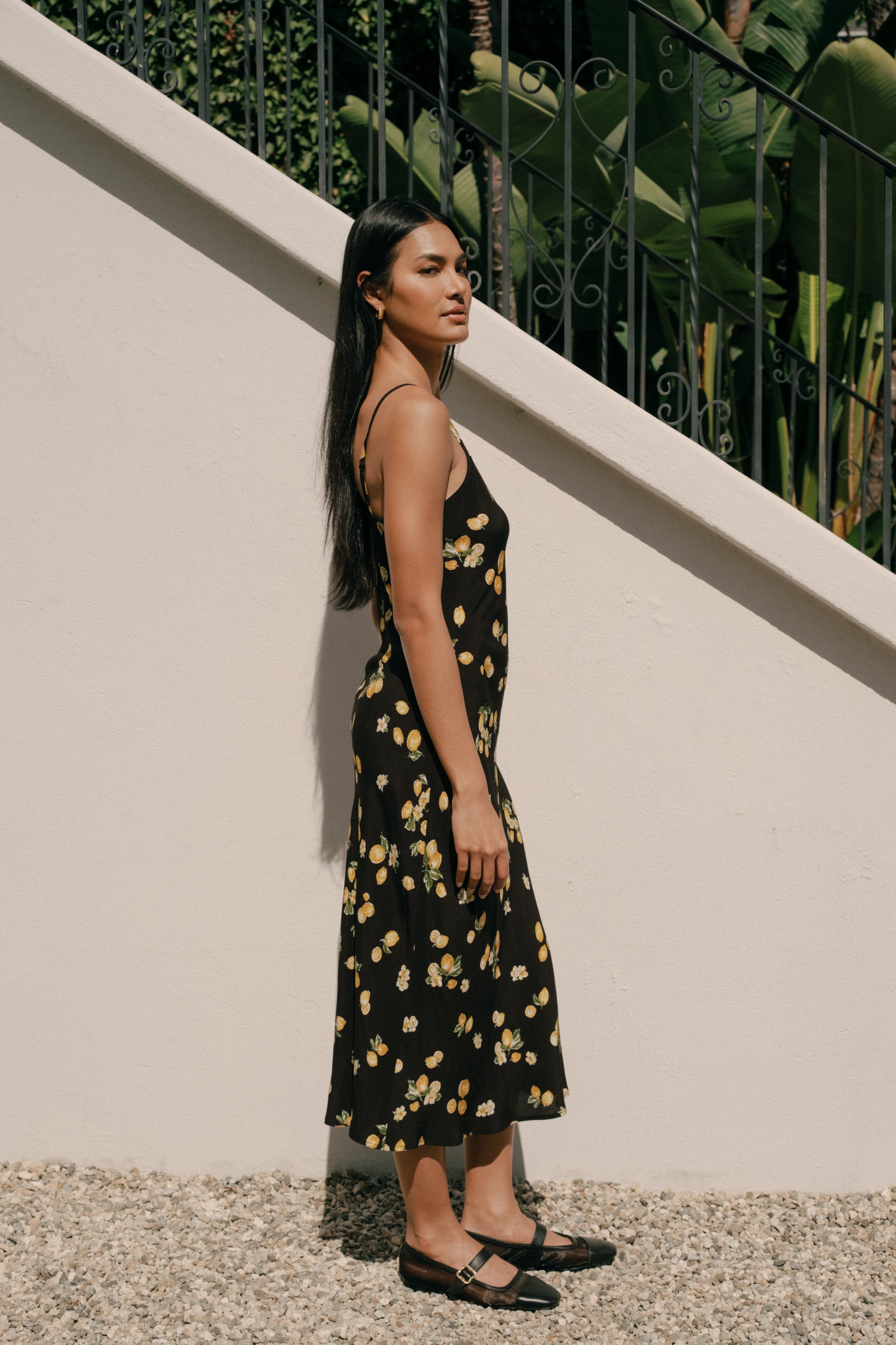 Sample Sale Freya Slip Dress in Lemons - Whimsy & Row
