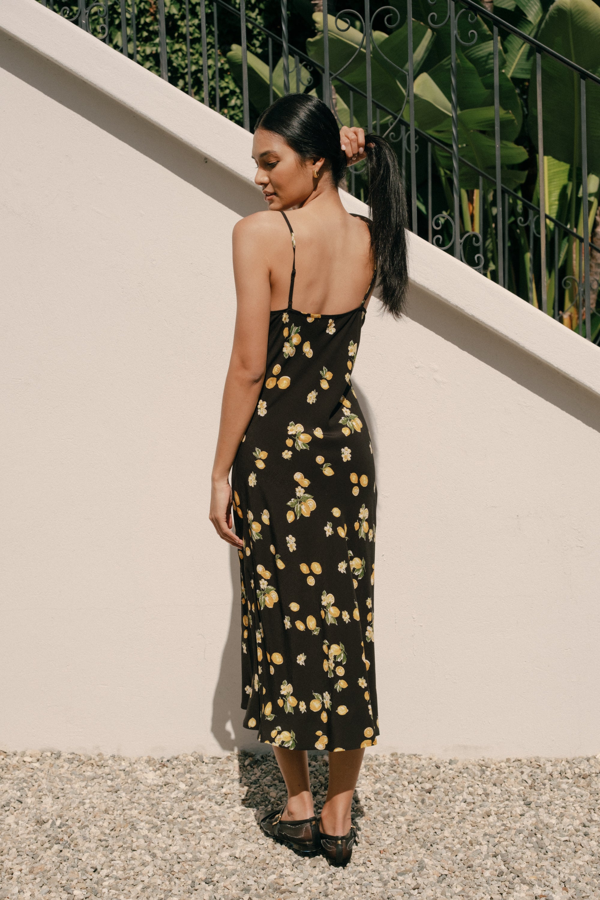 Sample Sale Freya Slip Dress in Lemons - Whimsy & Row