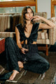 Raffa Pants in Black Plissé