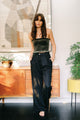 Matilda Top in Green Velvet