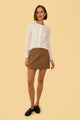 Parker Skirt in Tan Stripe