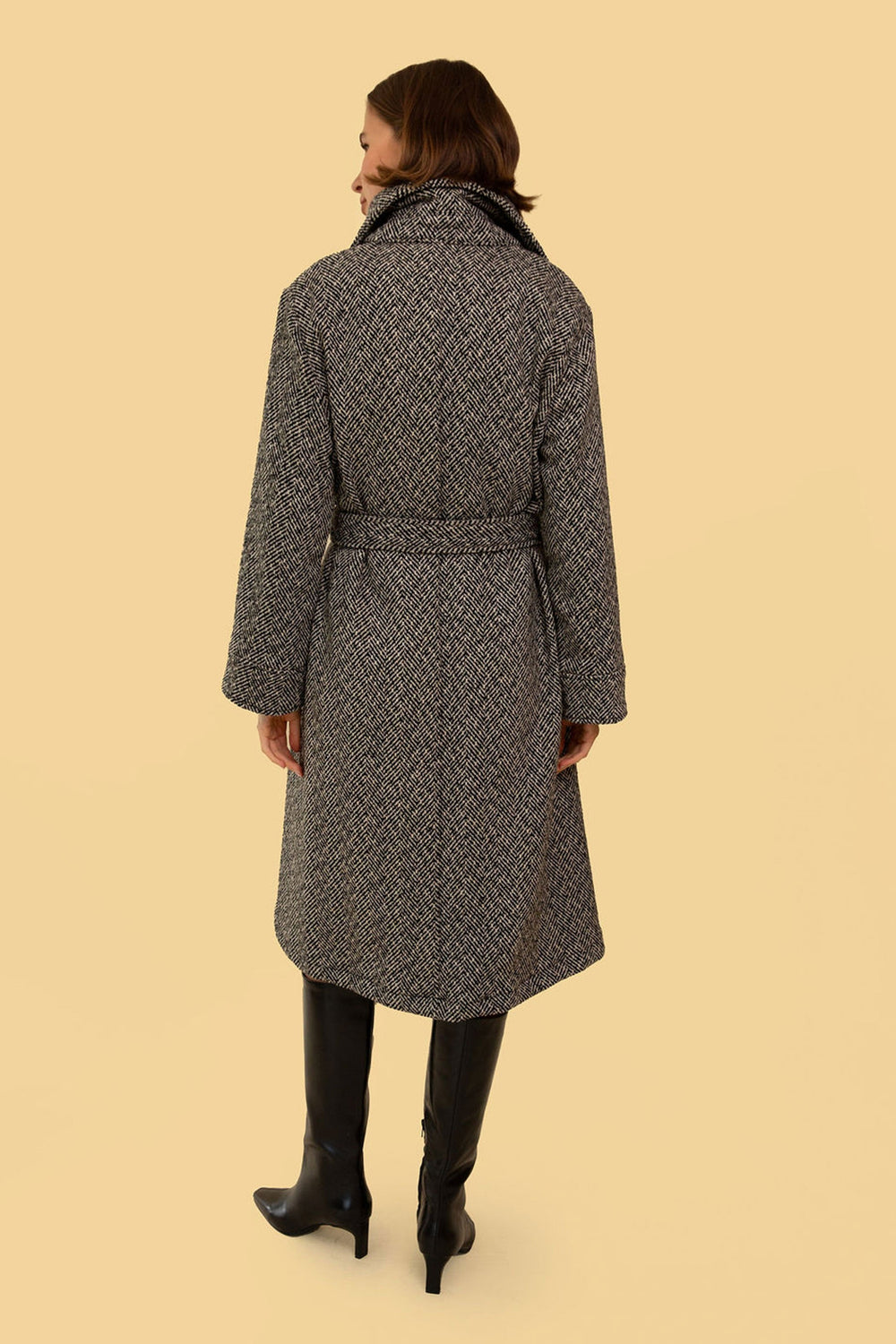 Emilia Coat in Black and White - Whimsy & Row
