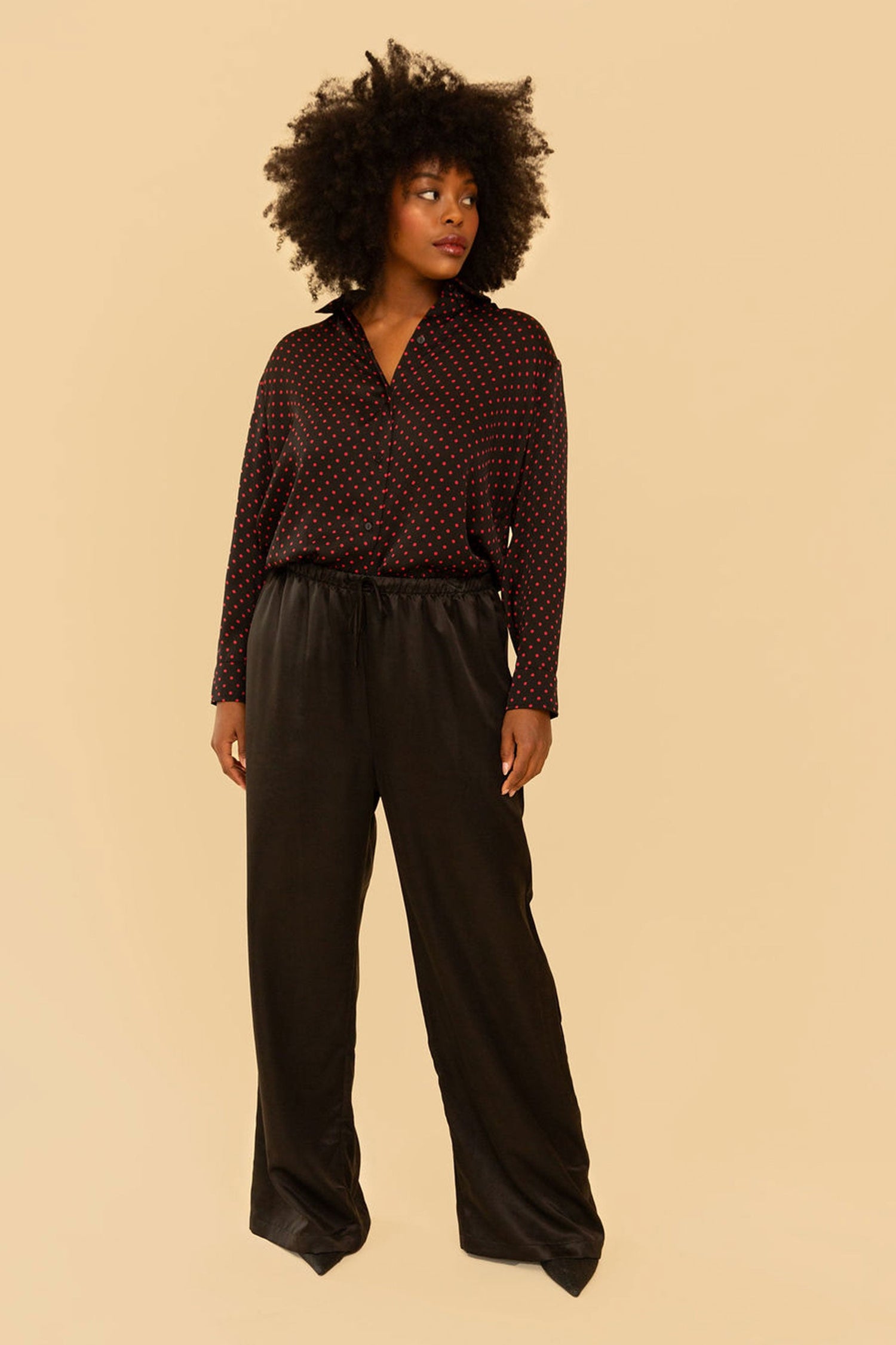 Raffa Pants in Black Silky