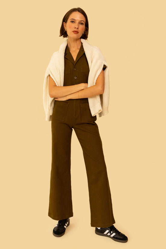 Logan Jumpsuit in Hunter - Whimsy & Row