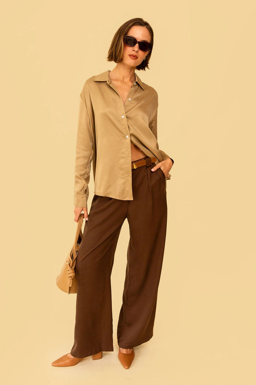 Denise Top in Silky Gold - Whimsy & Row