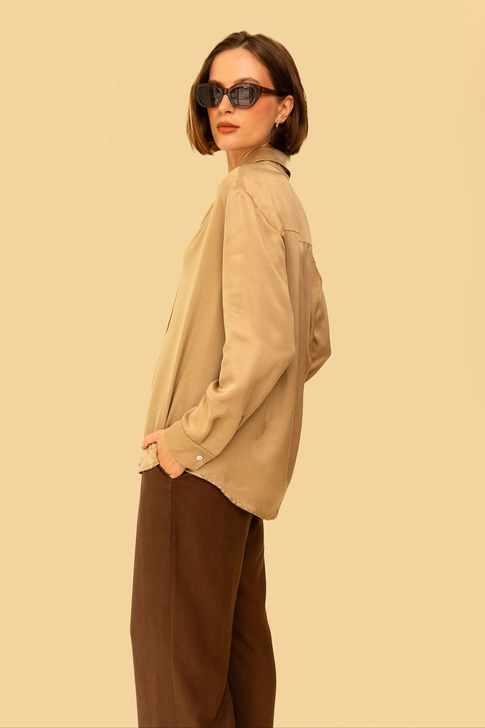 Denise Top in Silky Gold - Whimsy & Row