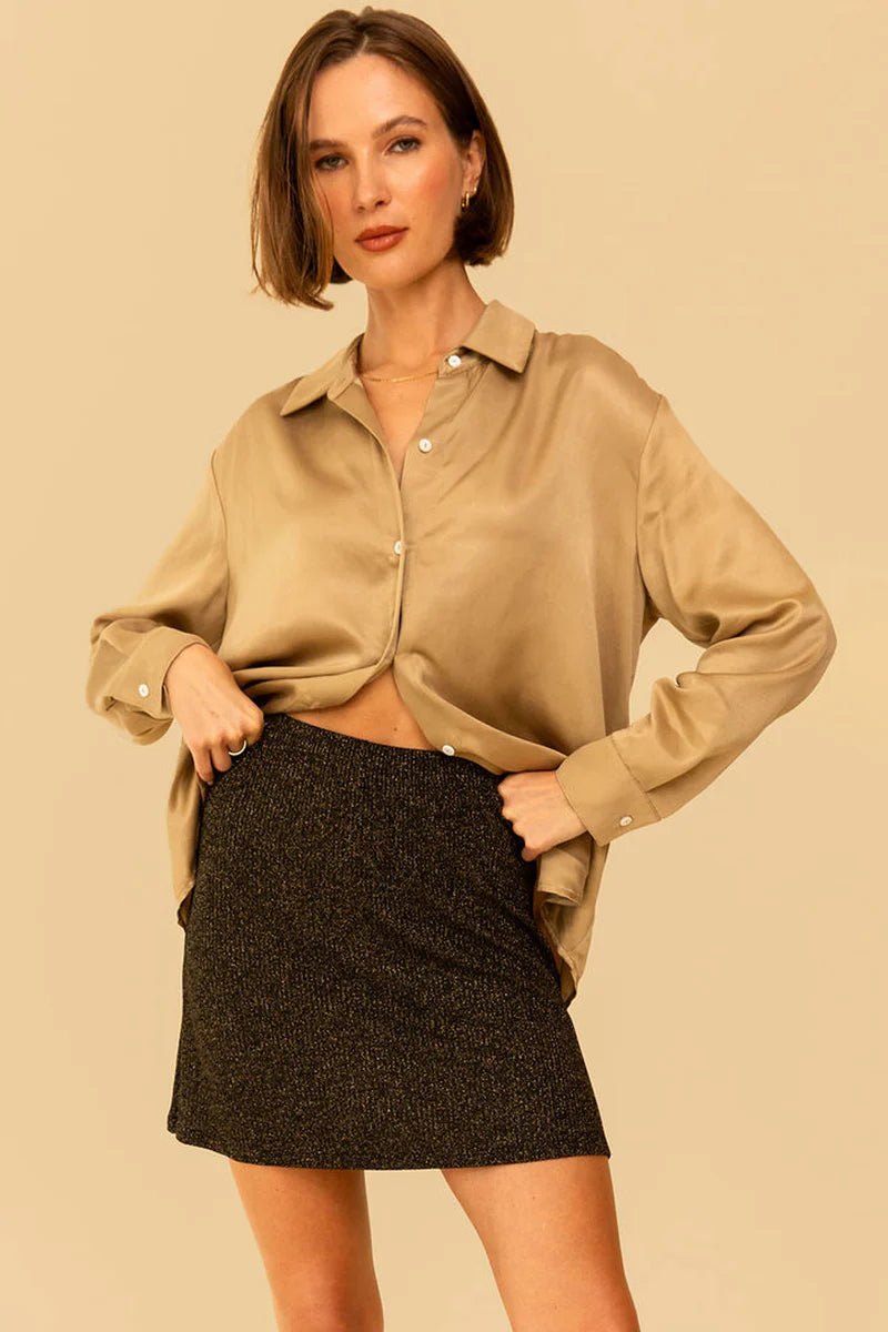 Sample Sale Chelsea Skirt in Black Sparkle - Whimsy & Row