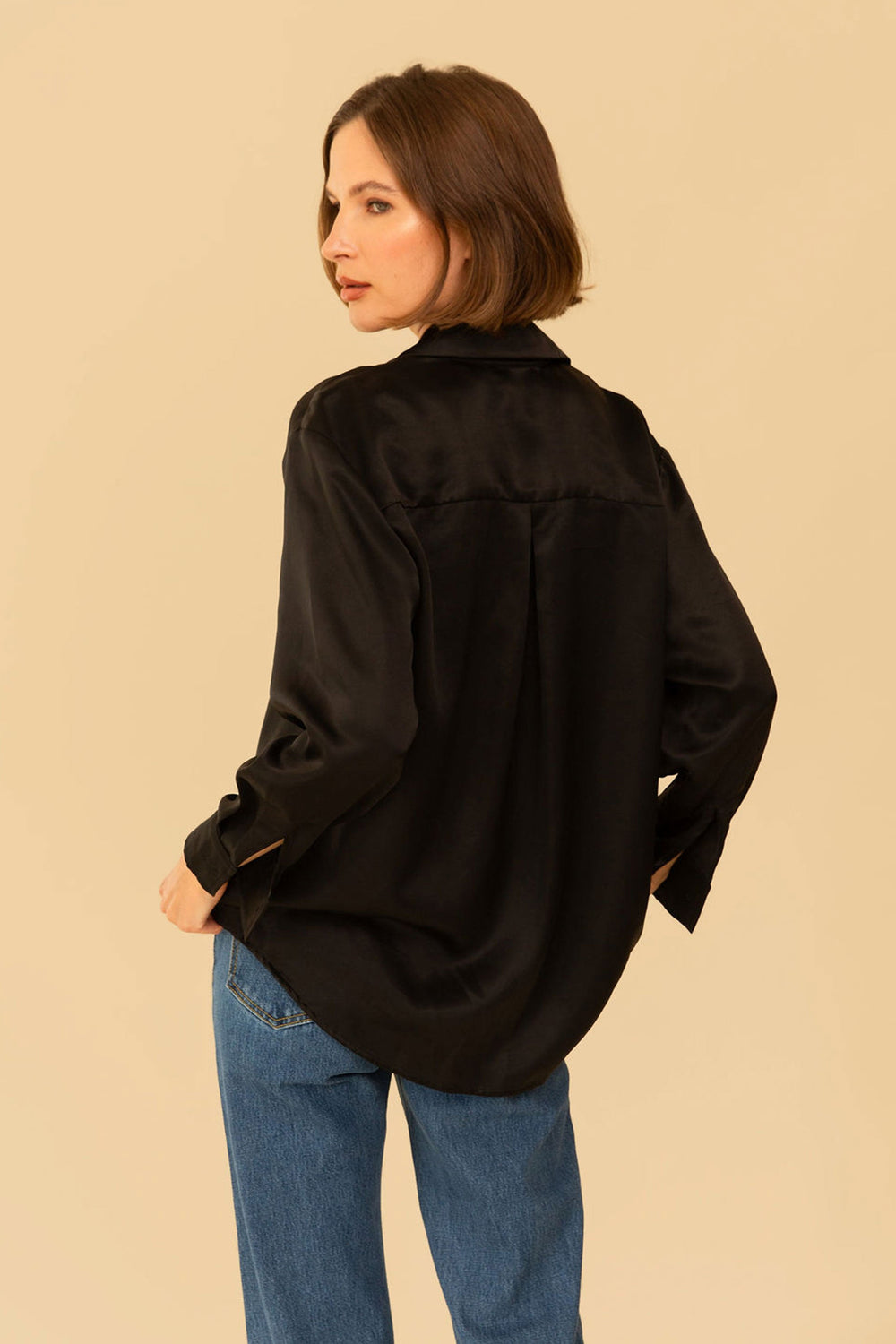 Denise Top in Silky Black - Whimsy & Row