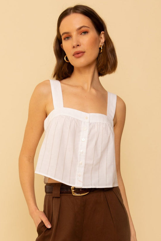 Mollie Top in White Poplin - Whimsy & Row