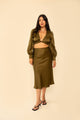Sample Sale Donna Skirt in Silky Hunter