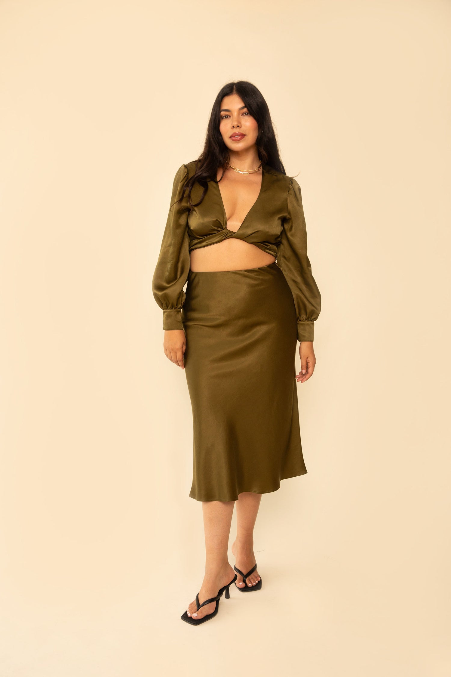 Sample Sale Donna Skirt in Silky Hunter