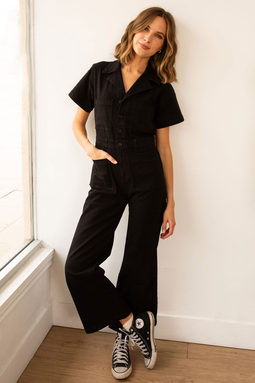Logan Jumpsuit in Black - Whimsy & Row