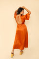 Lola Wrap Dress in Rust