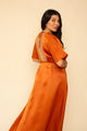 Lola Wrap Dress in Rust