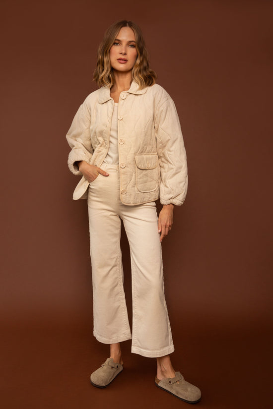 Flora pant in Natural Wide Leg - Whimsy & Row