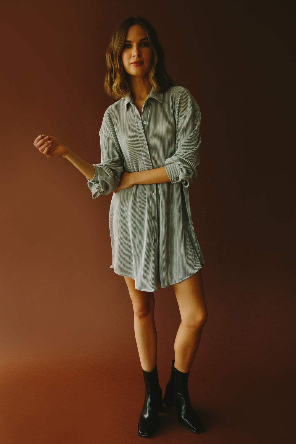 Liza Dress in Grey - Whimsy & Row